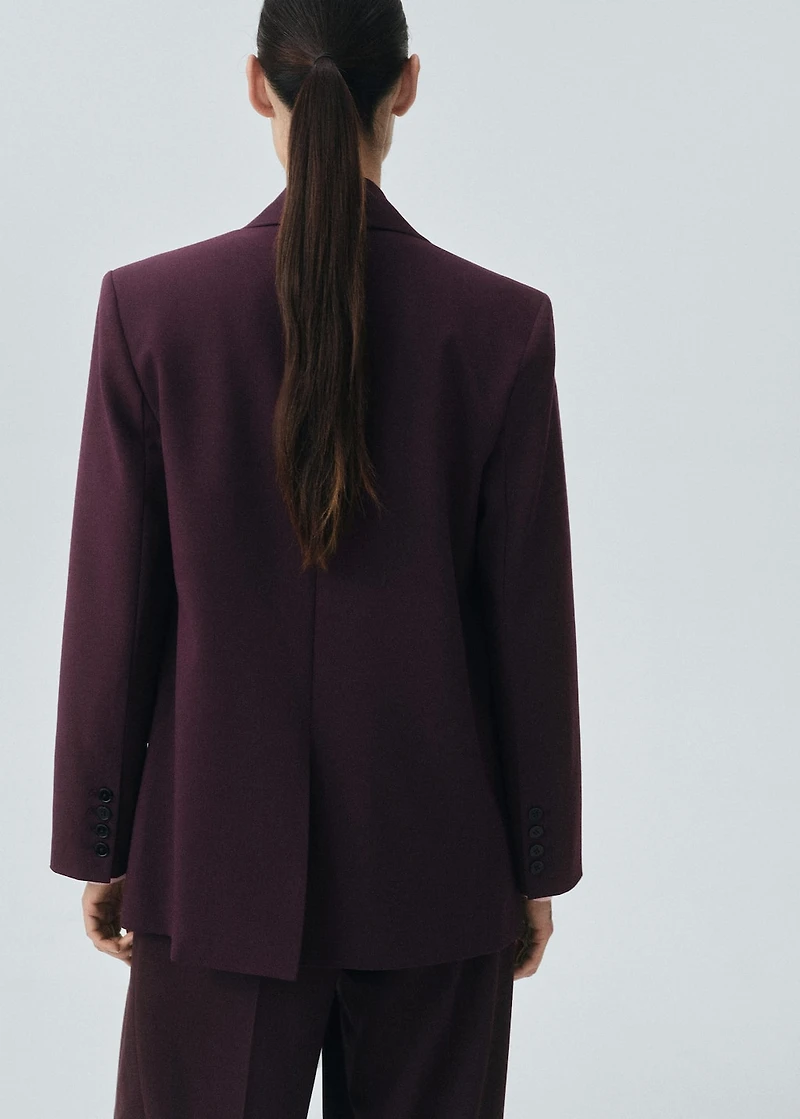 Wool-blend suit jacket