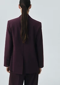 Wool-blend suit jacket