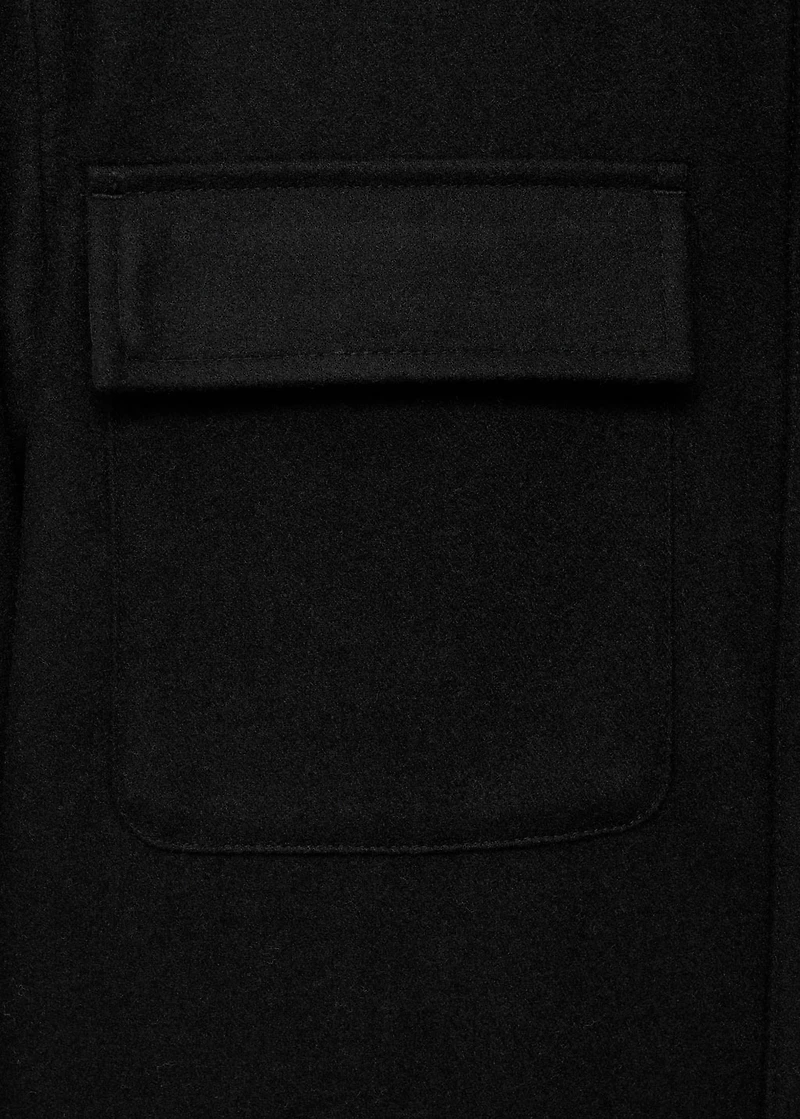Wool overshirt with pockets