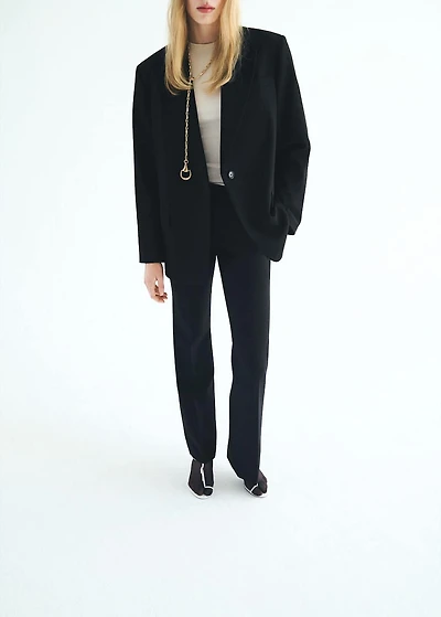 Mid-rise flare pants