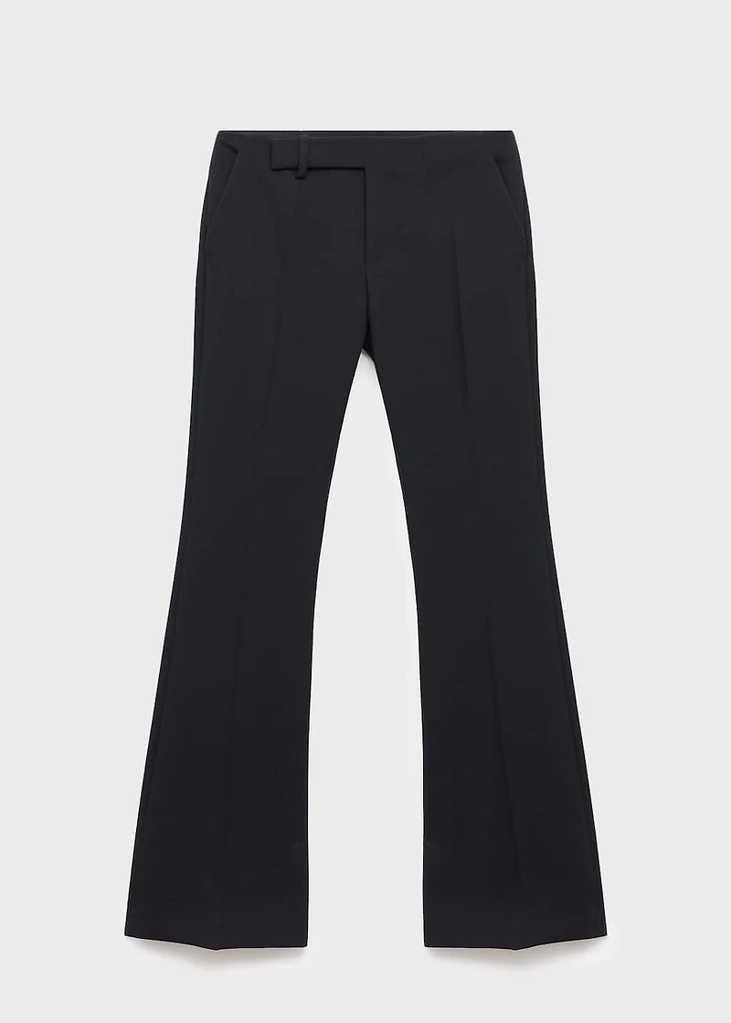 Mid-rise flare pants