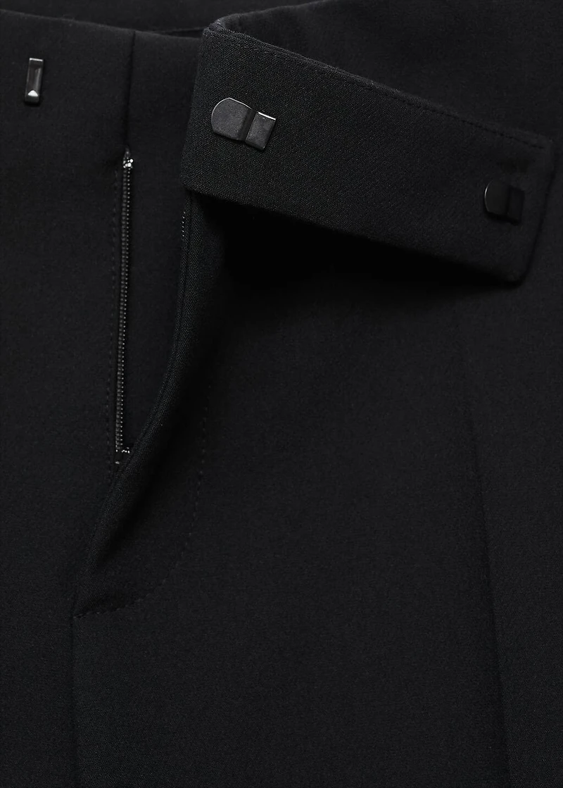Mid-rise flare pants