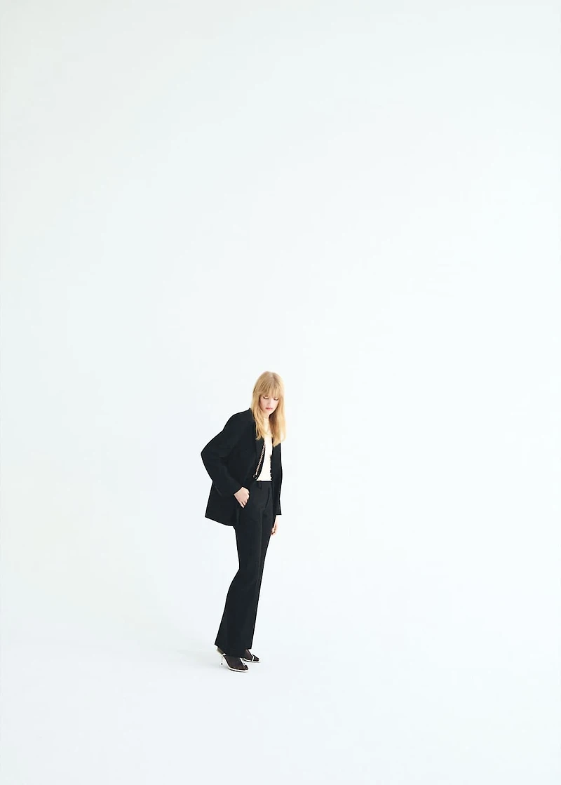 Mid-rise flare pants