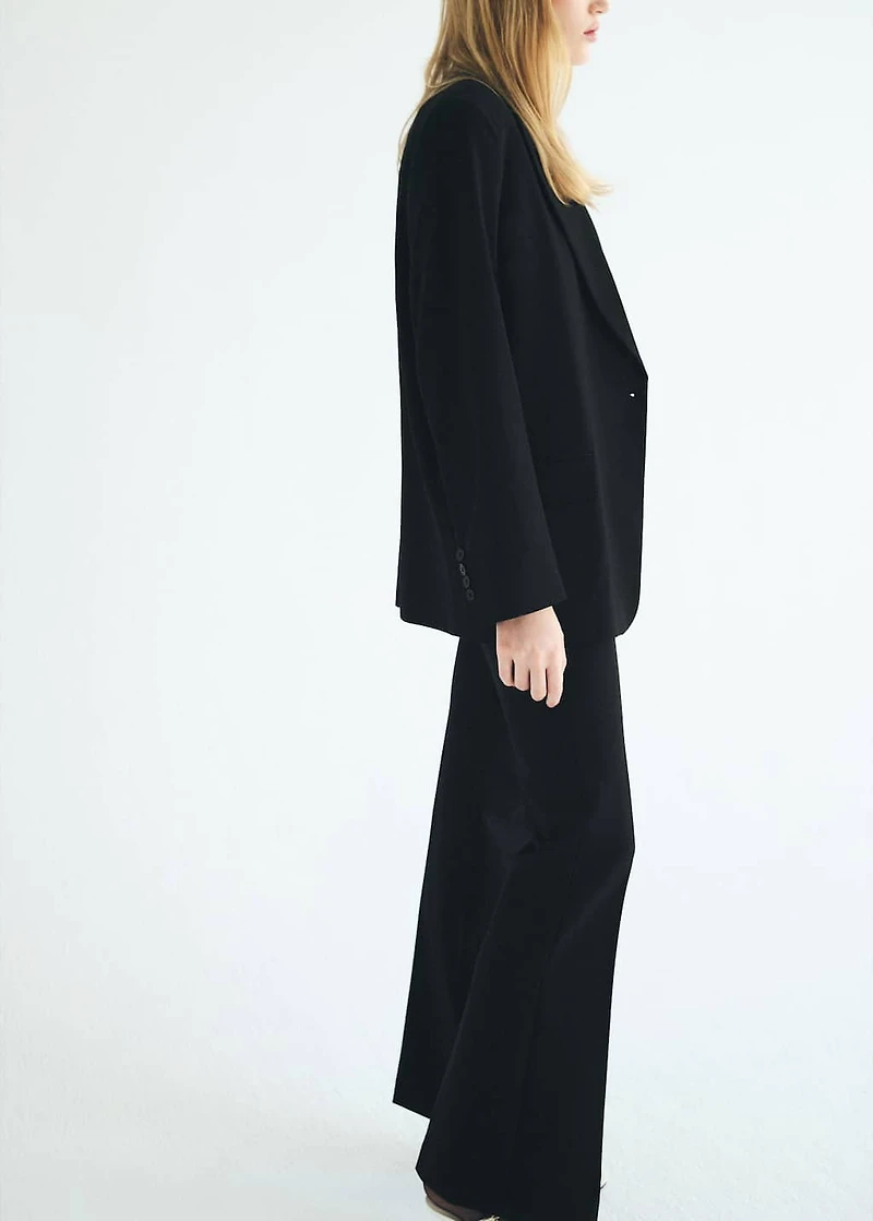Mid-rise flare pants
