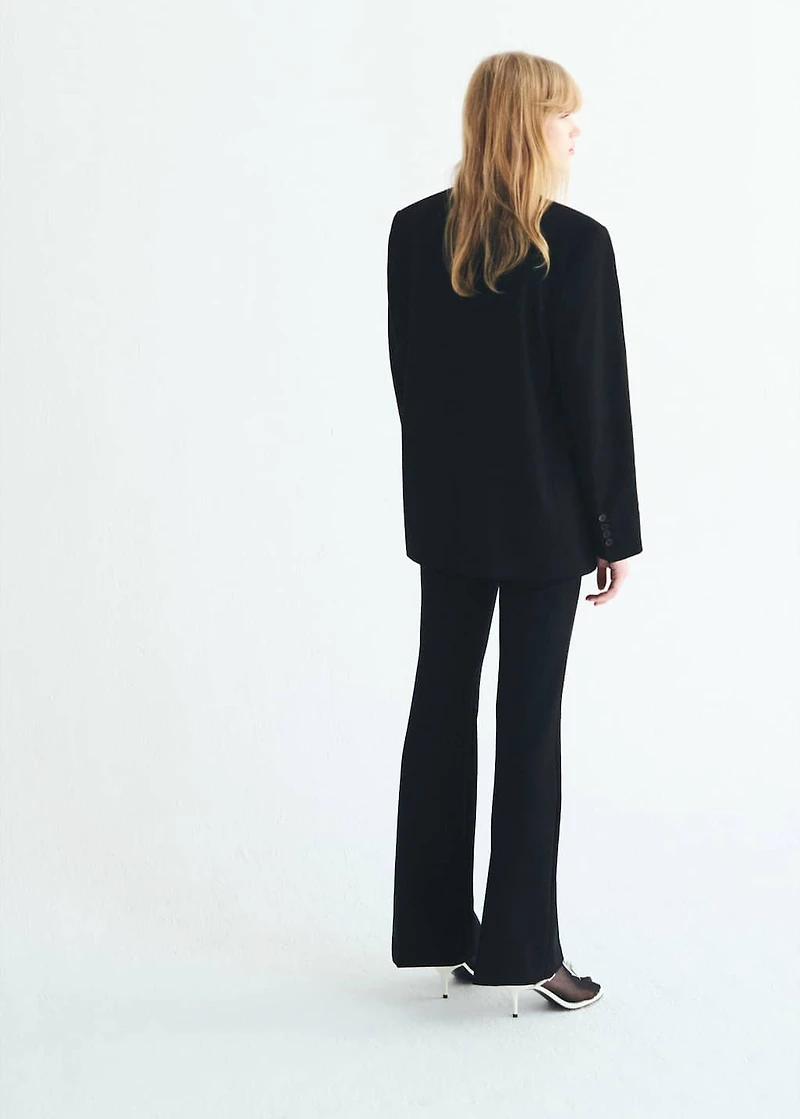 Mid-rise flare pants