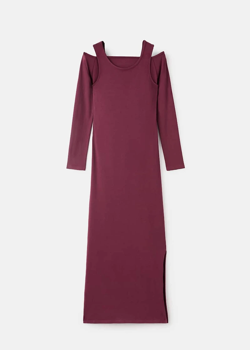 Long dress with cut-out