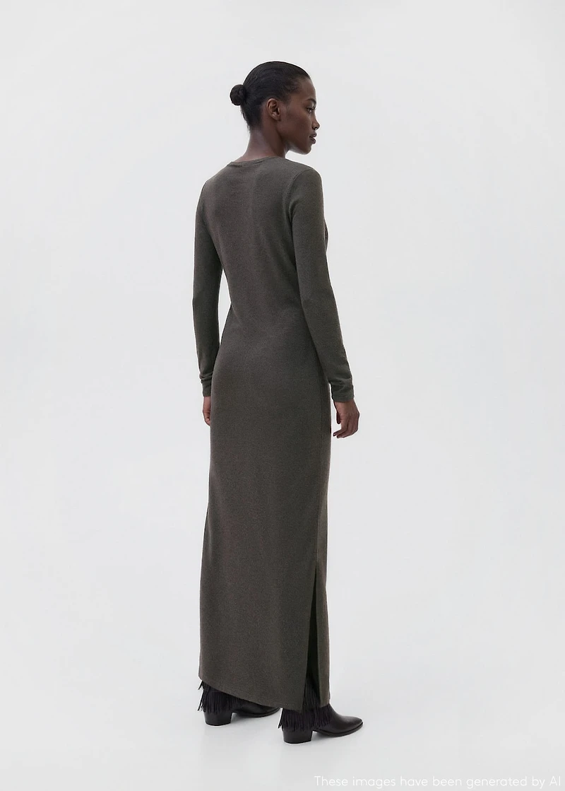 Long wrap dress