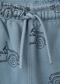 Printed cotton joggers