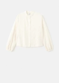 Embroidered lyocell blouse