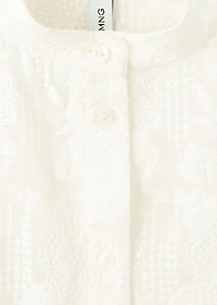 Embroidered lyocell blouse