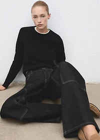 Balloon jeans with patches