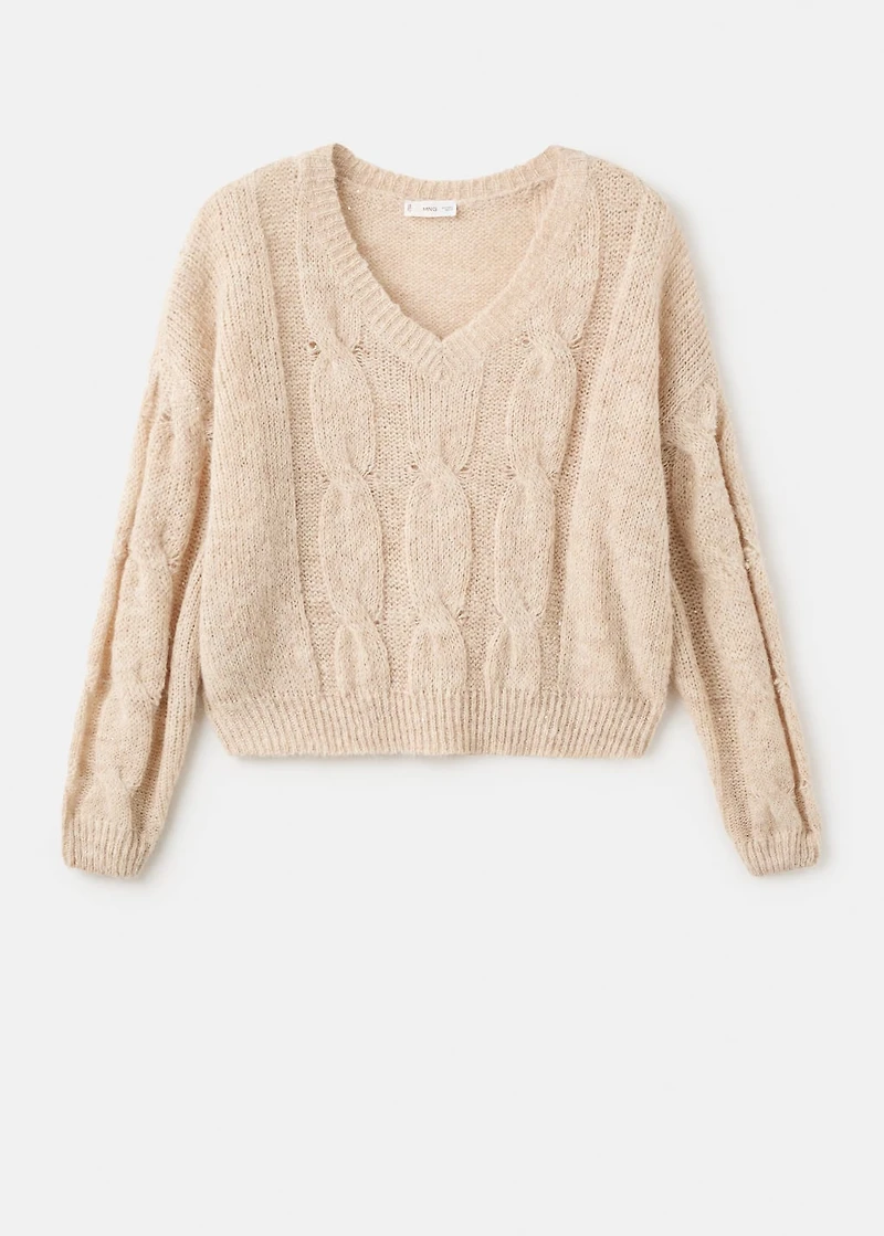 Cable-knit sweater