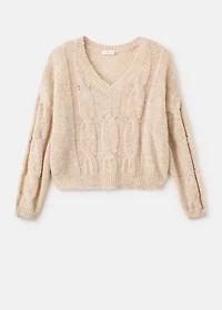 Cable-knit sweater
