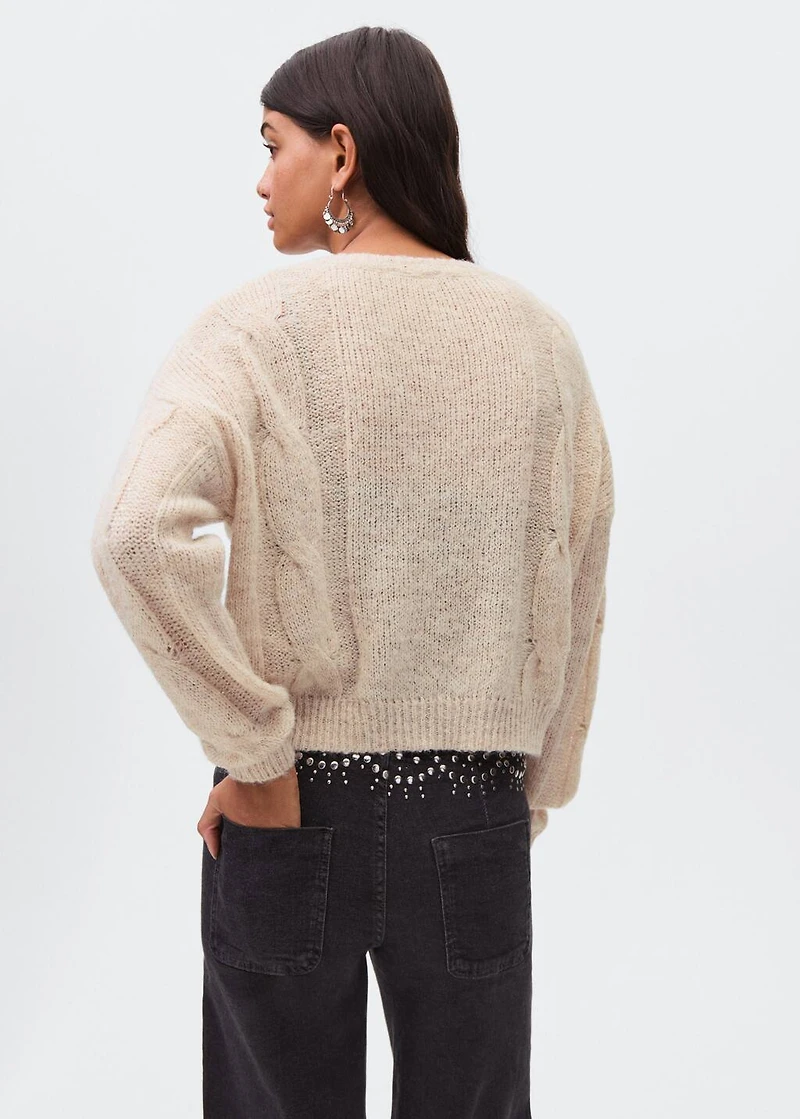 Cable-knit sweater
