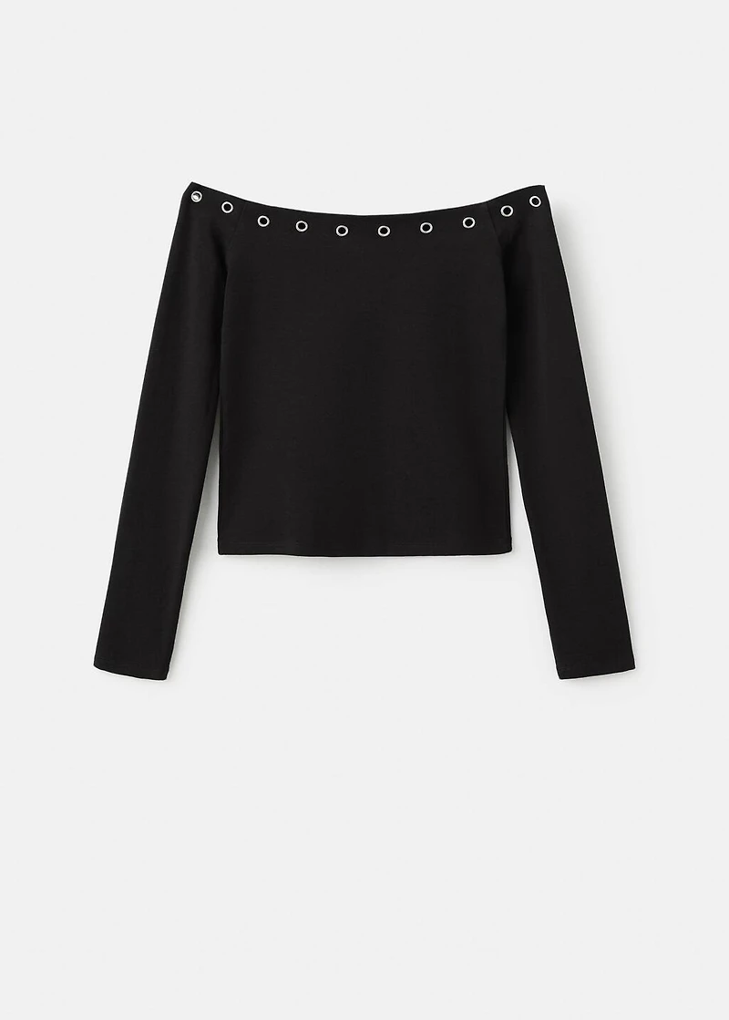 Strapless studded t-shirt