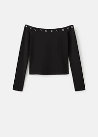 Strapless studded t-shirt