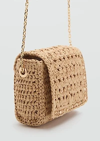 Mini natural fiber crossbody bag