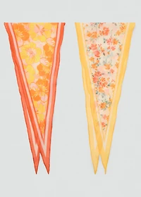 Set of 2 floral-print scarves