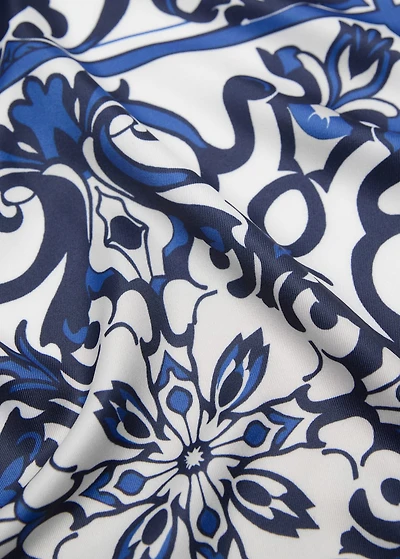 Tile-print scarf