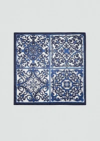 Tile-print scarf