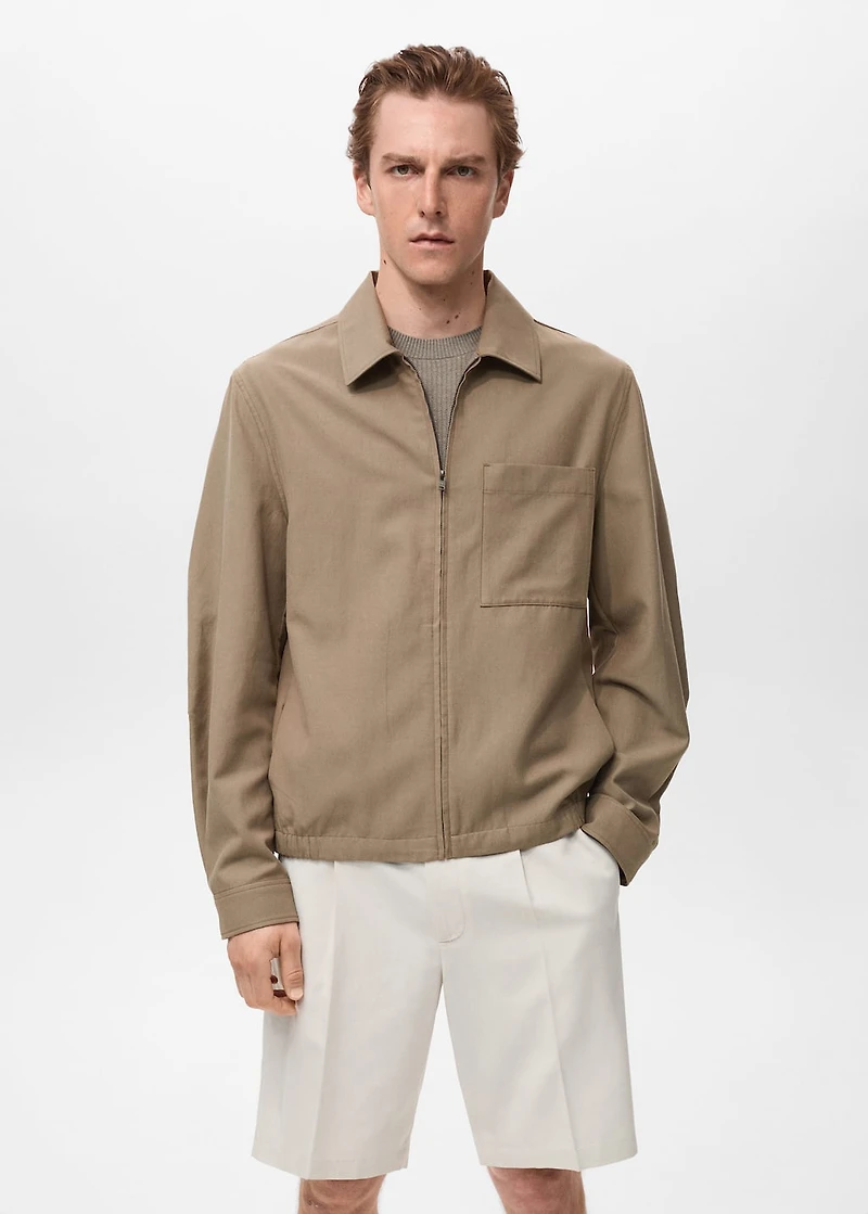 Lyocell jacket with pockets