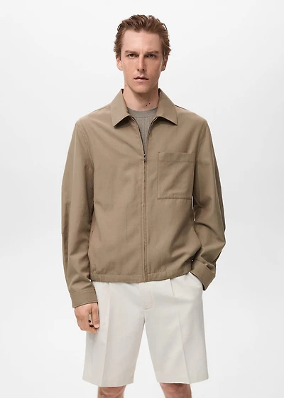 Lyocell jacket with pockets
