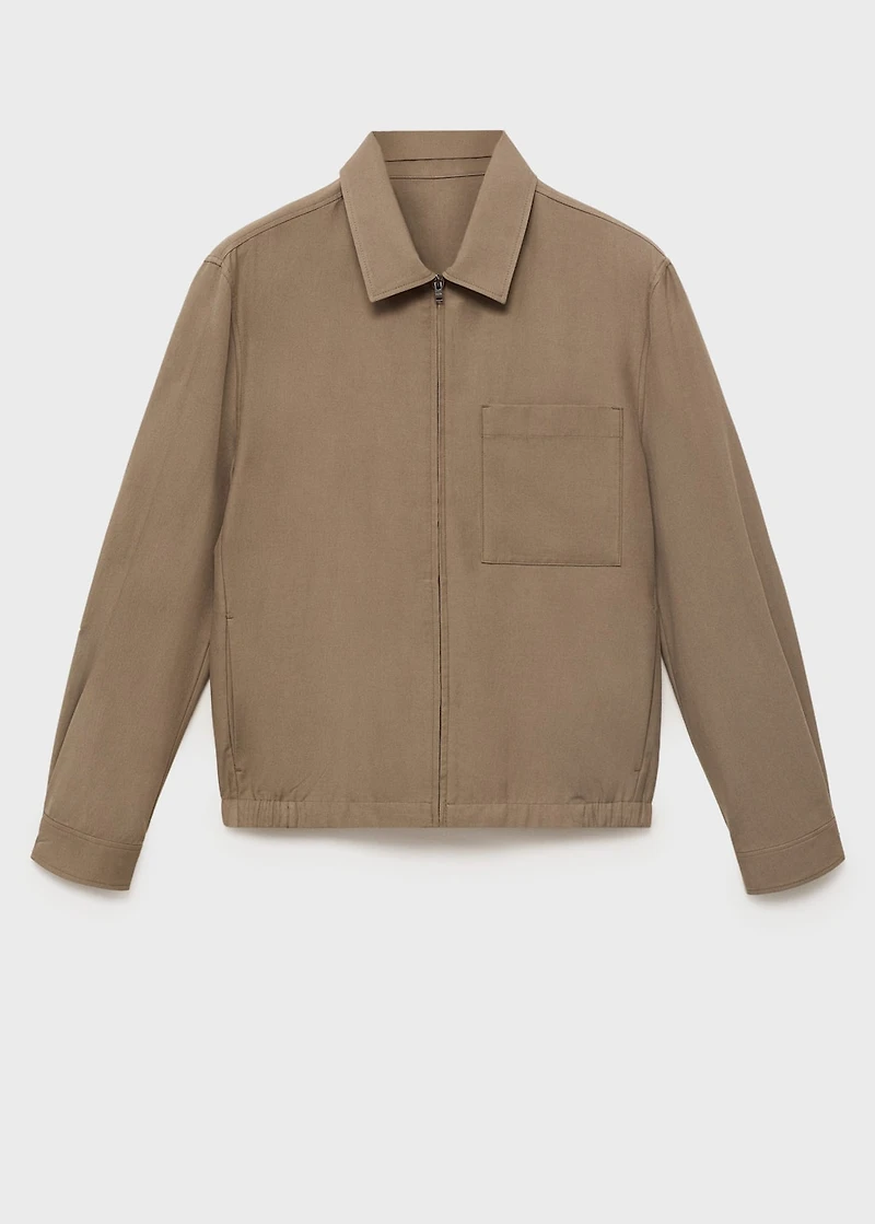 Lyocell jacket with pockets