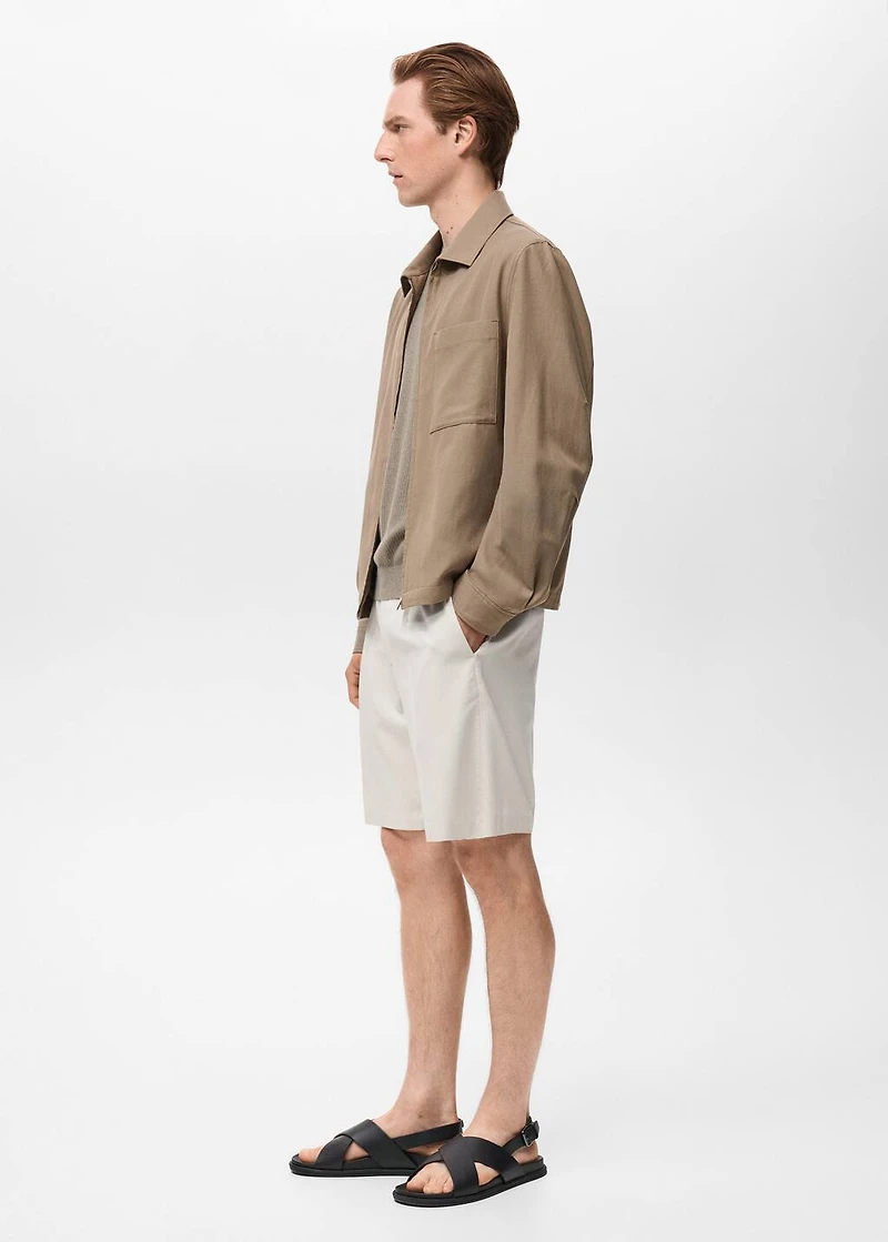 Lyocell jacket with pockets