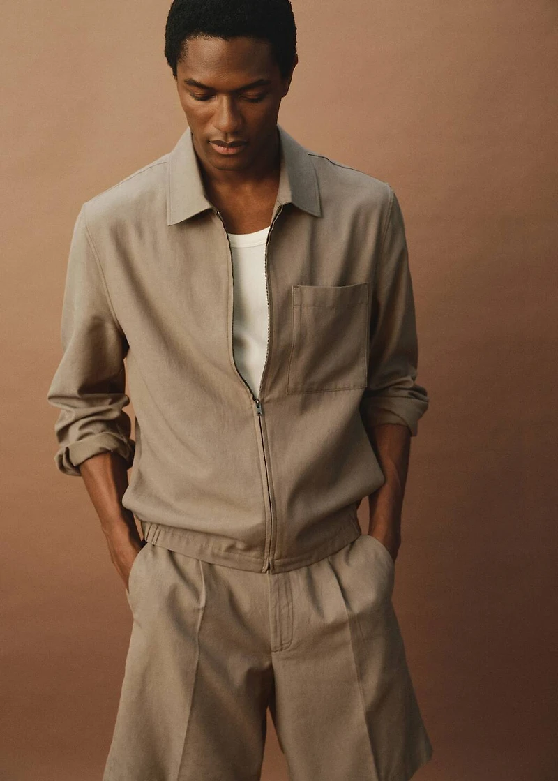 Lyocell jacket with pockets
