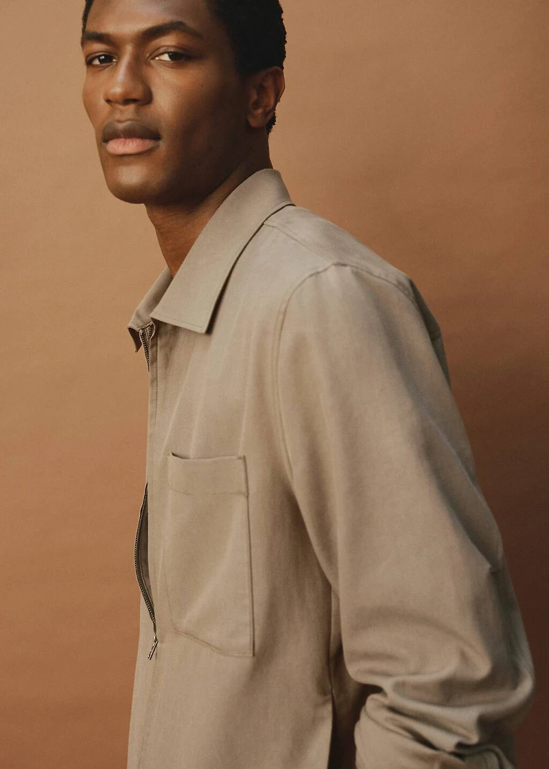 Lyocell jacket with pockets