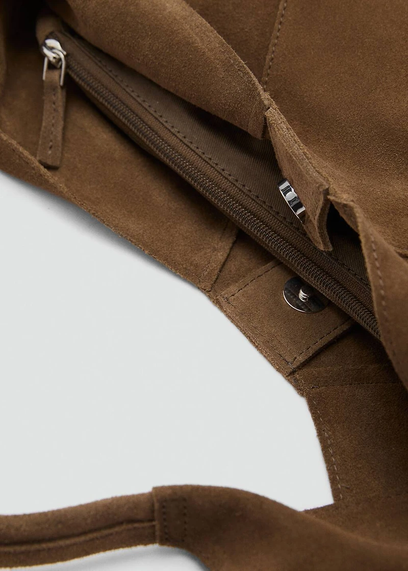 Suede shoulder bag