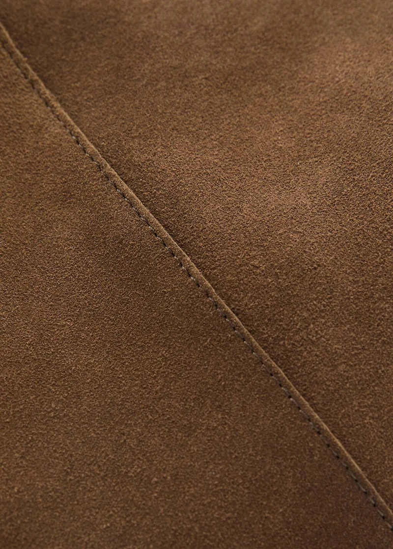 Suede shoulder bag