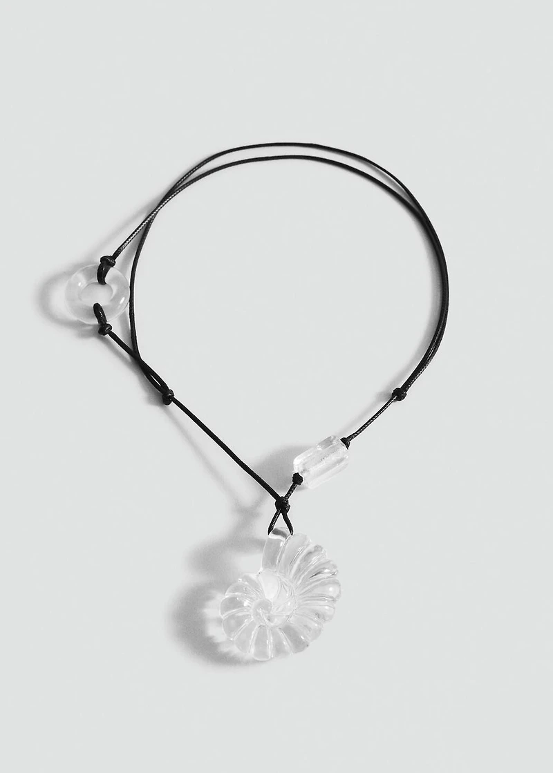 Resin shell necklace