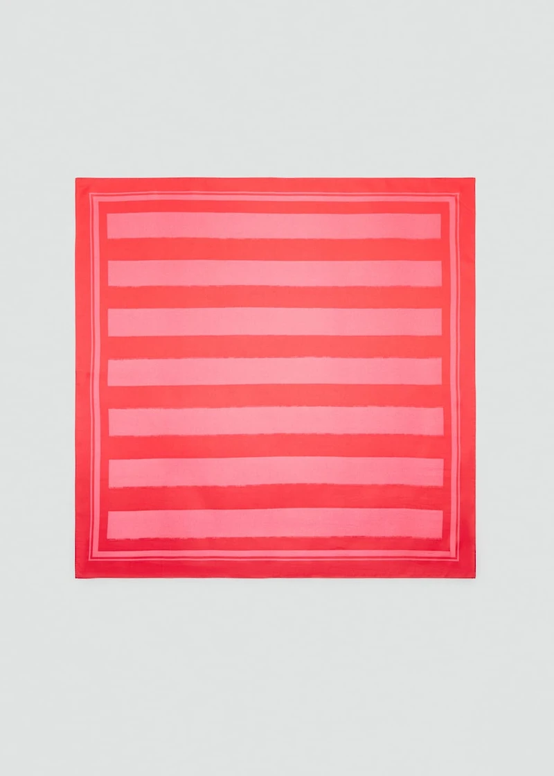 Striped printed scarf