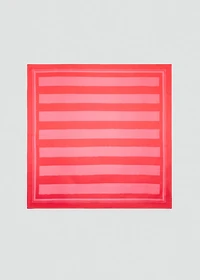 Striped printed scarf