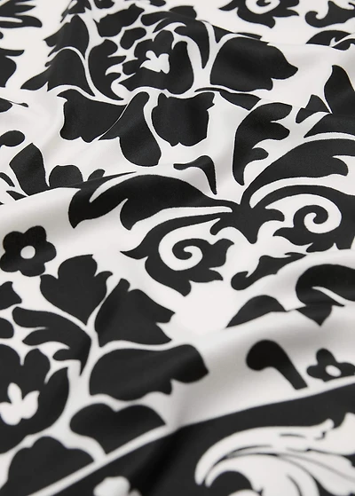Bicolour printed scarf