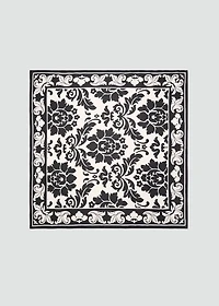 Bicolour printed scarf
