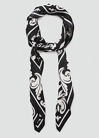 Bicolour printed scarf