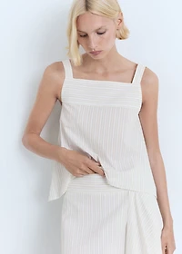 Striped strapless top