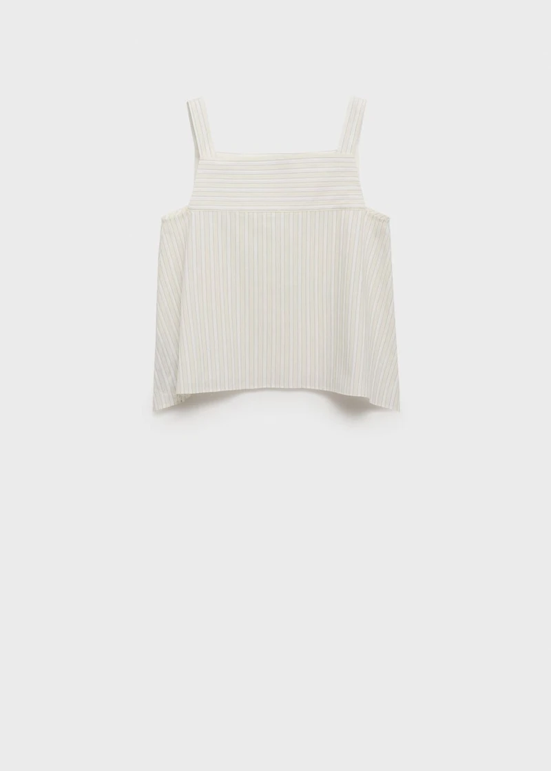 Striped strapless top