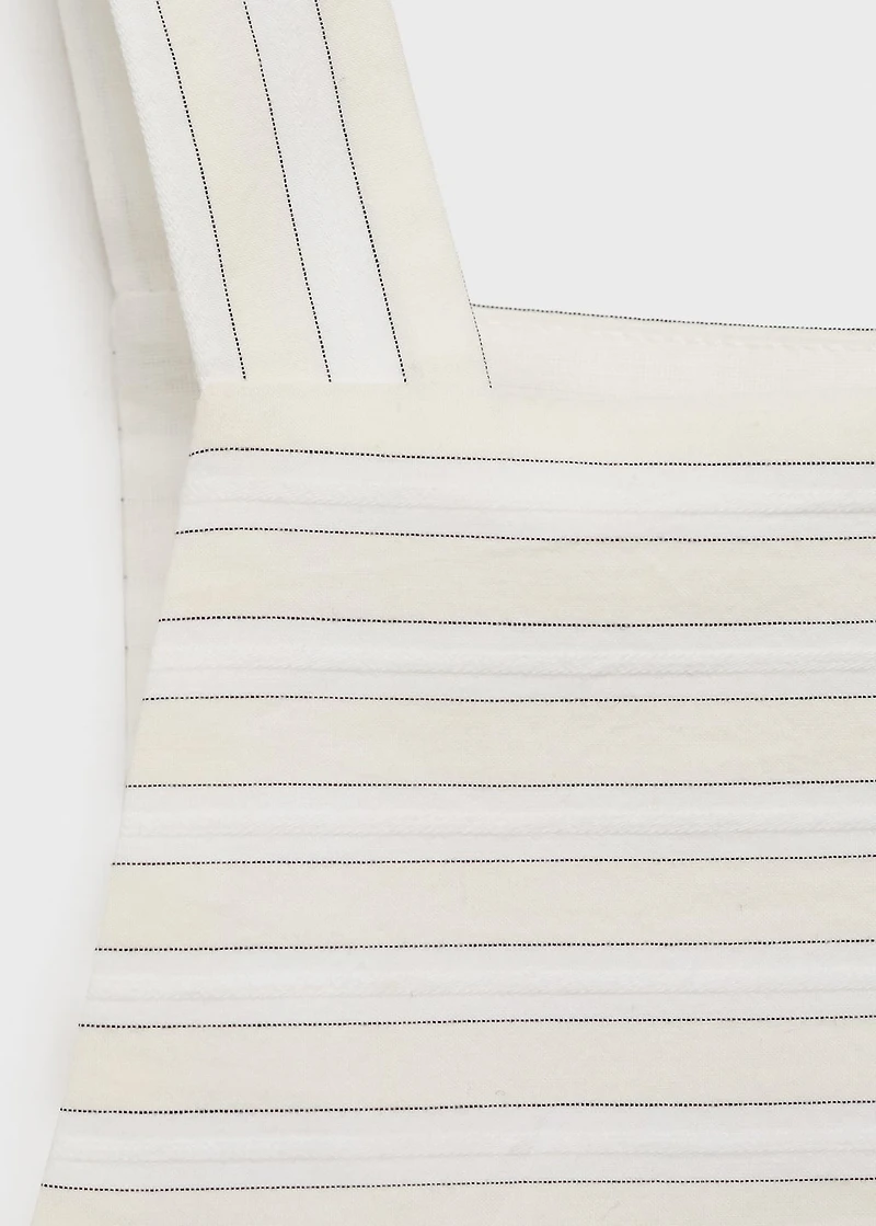 Striped strapless top
