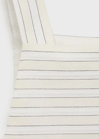 Striped strapless top