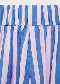 Stripe-print straight pants