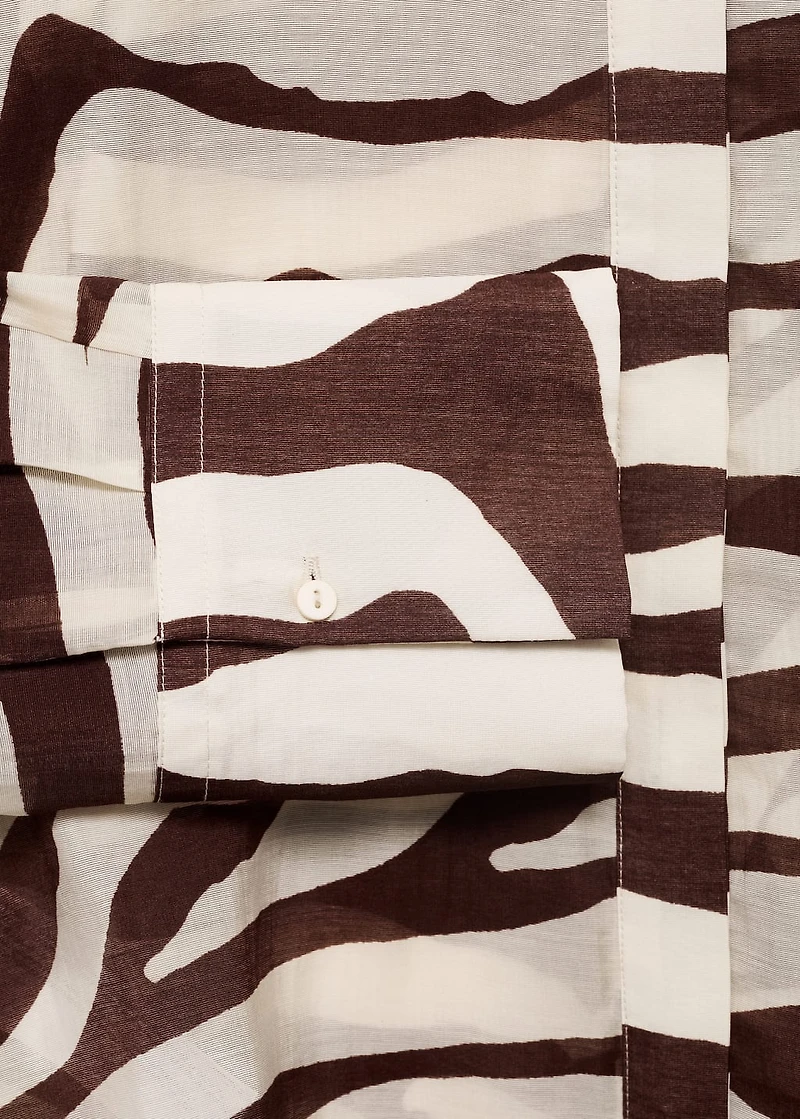 Flowy zebra printed shirt
