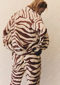 Flowy zebra printed shirt