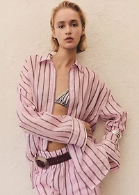Striped ramie shirt