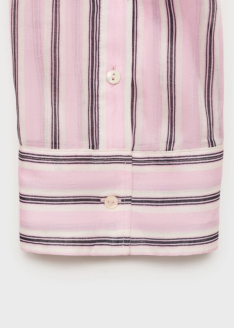 Striped ramie shirt