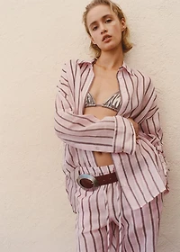 Striped ramie shirt
