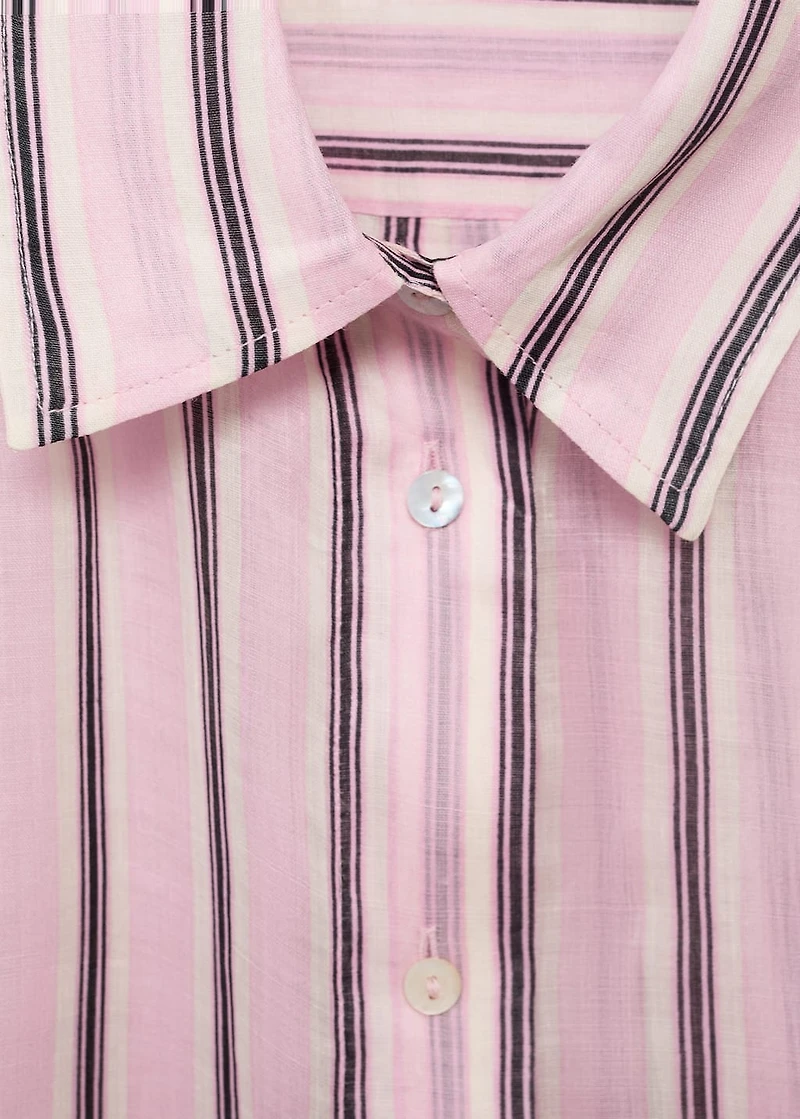 Striped ramie shirt