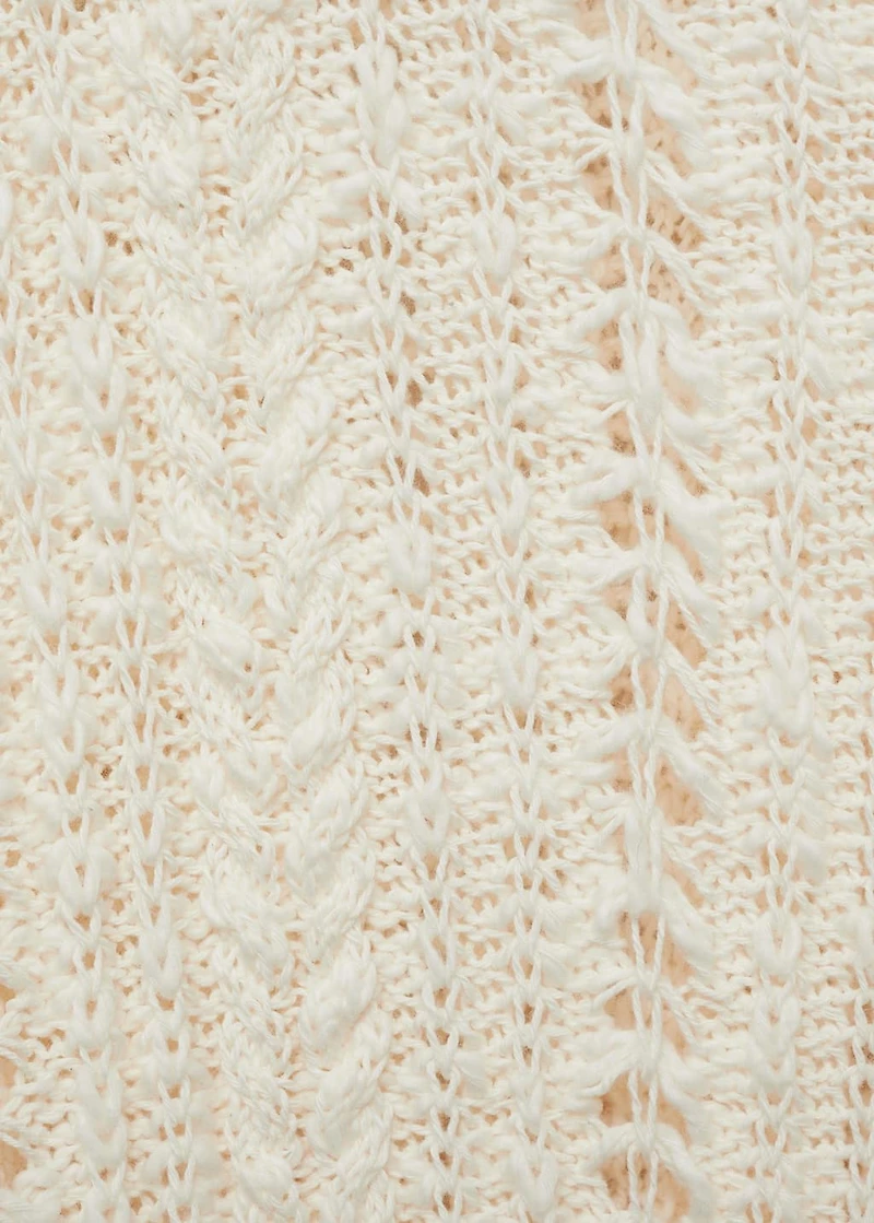 Openwork knit cardigan